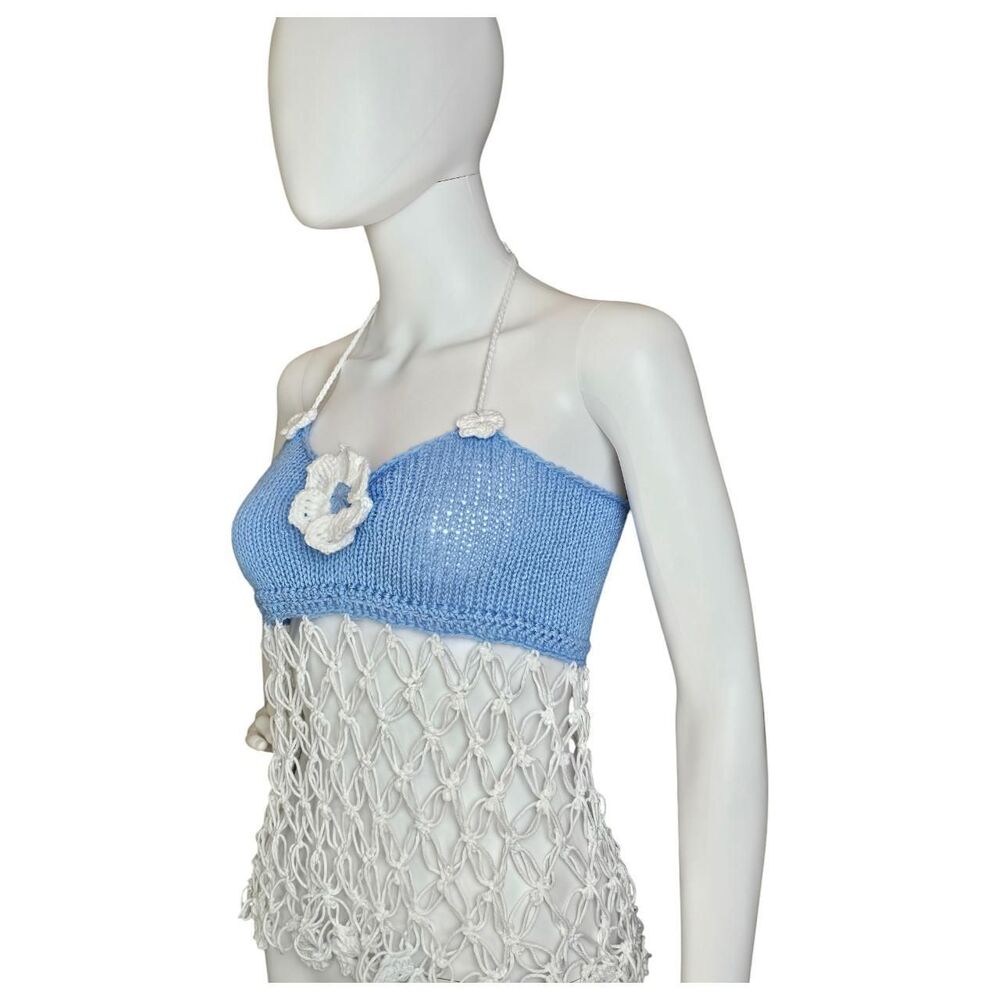 🌸 Handmade Knit & Crochet Flower Top‎ 🌸 - Picture 5 of 8